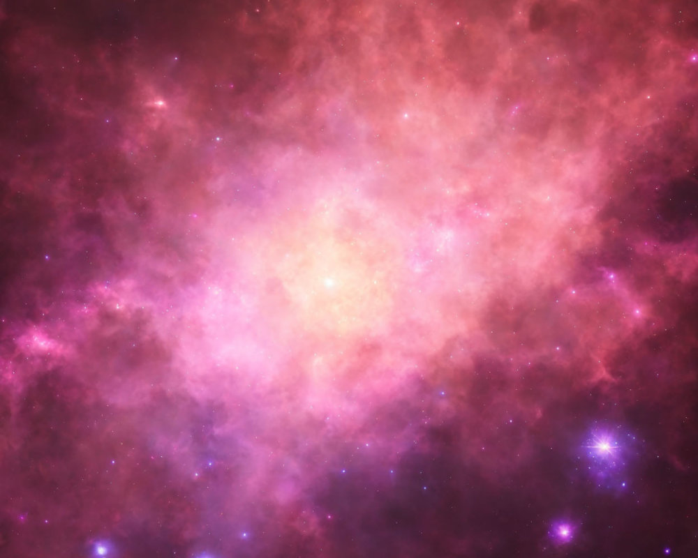 Colorful Nebula Image with Pink and Orange Hues