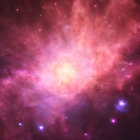 Colorful Nebula Image with Pink and Orange Hues