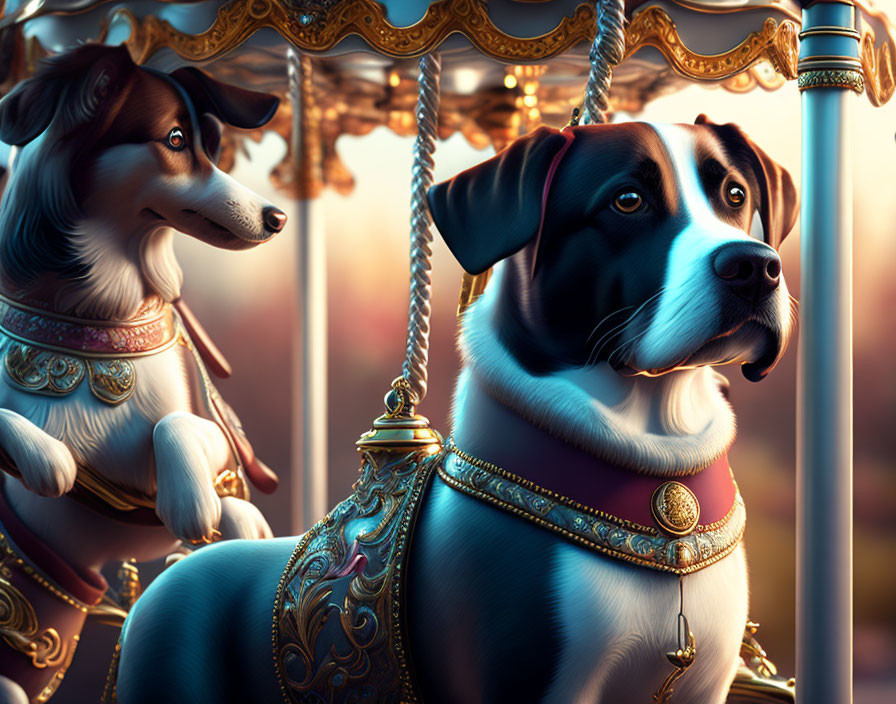 Dog on the carousel, 