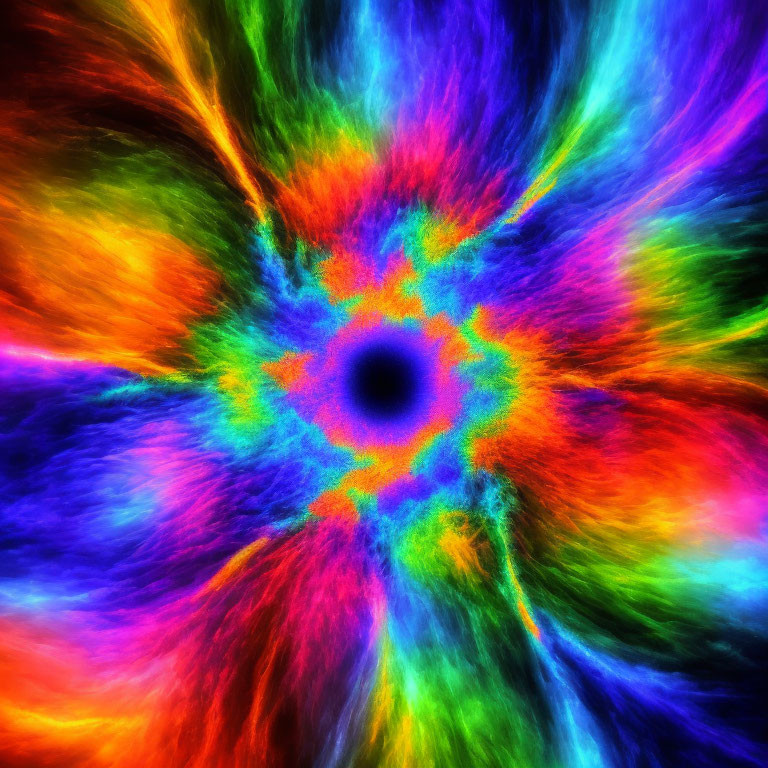 Colorful Psychedelic Burst: Vibrant Explosion of Colors