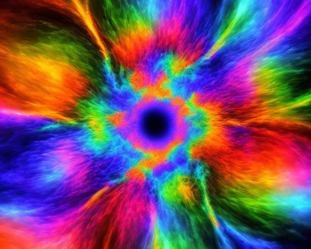 Colorful Psychedelic Burst: Vibrant Explosion of Colors