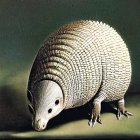 Detailed Armadillo Illustration with Segmented Armor Shell