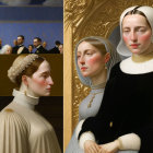 Split Image: Classical & Renaissance-Inspired Women Portraits