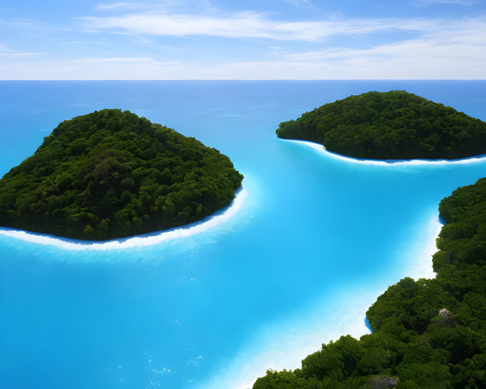 Lush Green Islands in Turquoise Blue Waters