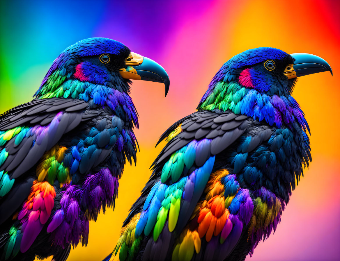 Rainbow crows