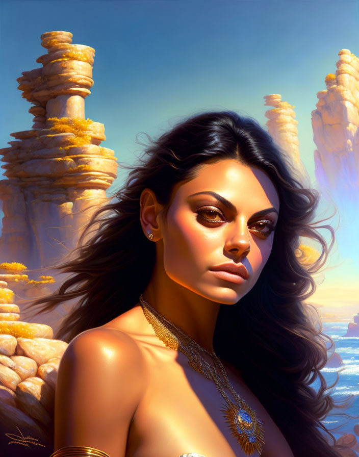  epic portrait of Mila Kunis 