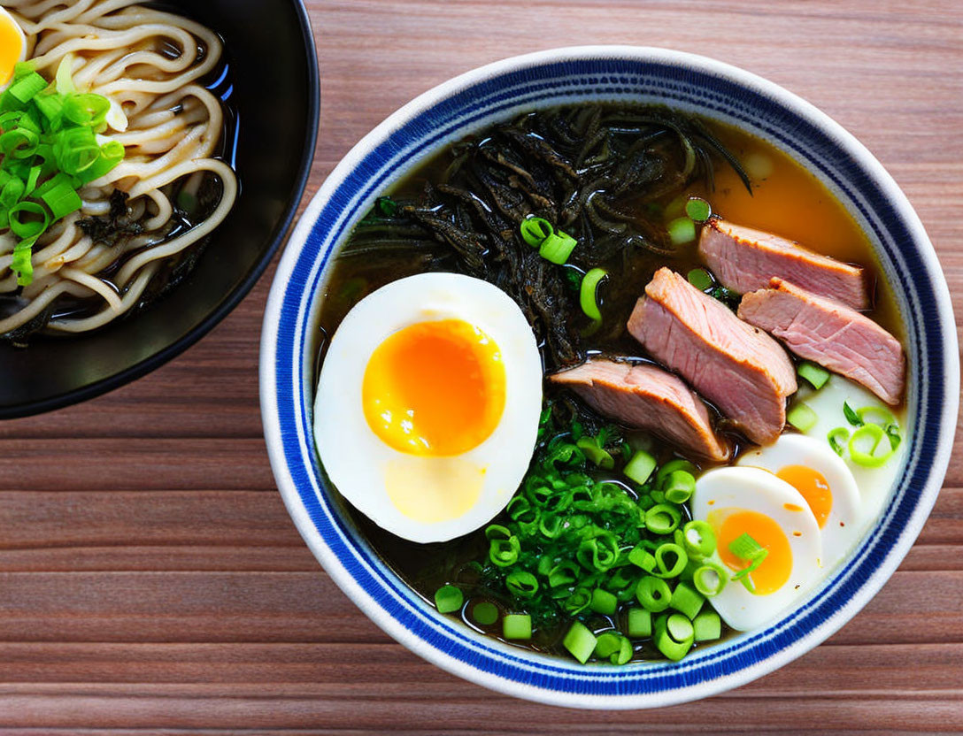 Delicious Ramen Bowl with Soft-Boiled Egg and Pork