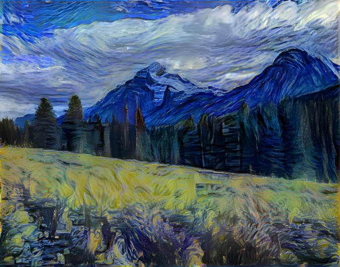 landscape starry night style