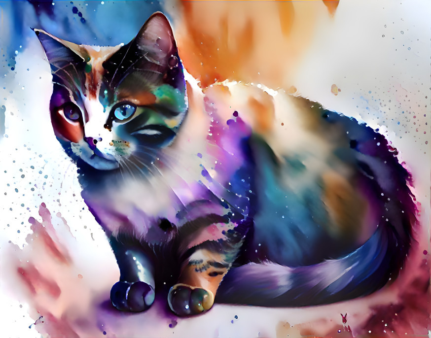 Watercolour Cat