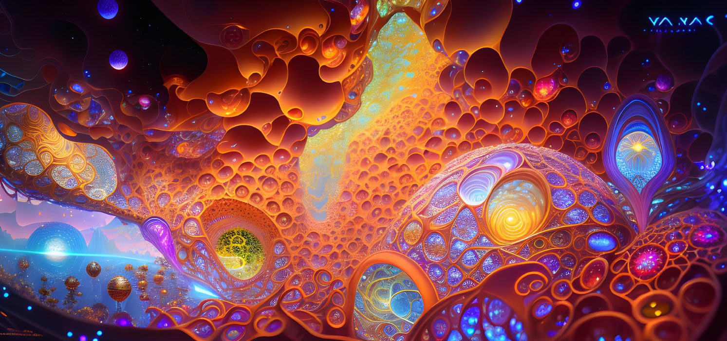 Intricate Fractal Patterns in Cosmic Theme