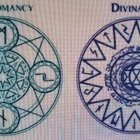 Circular cosmic symbols: Arabic script and yin-yang design