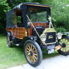 Steampunk-style Carriage with Ornate Gears in Lush Green Setting