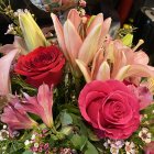 Assorted Flowers Bouquet with Raindrops and Colorful Petals