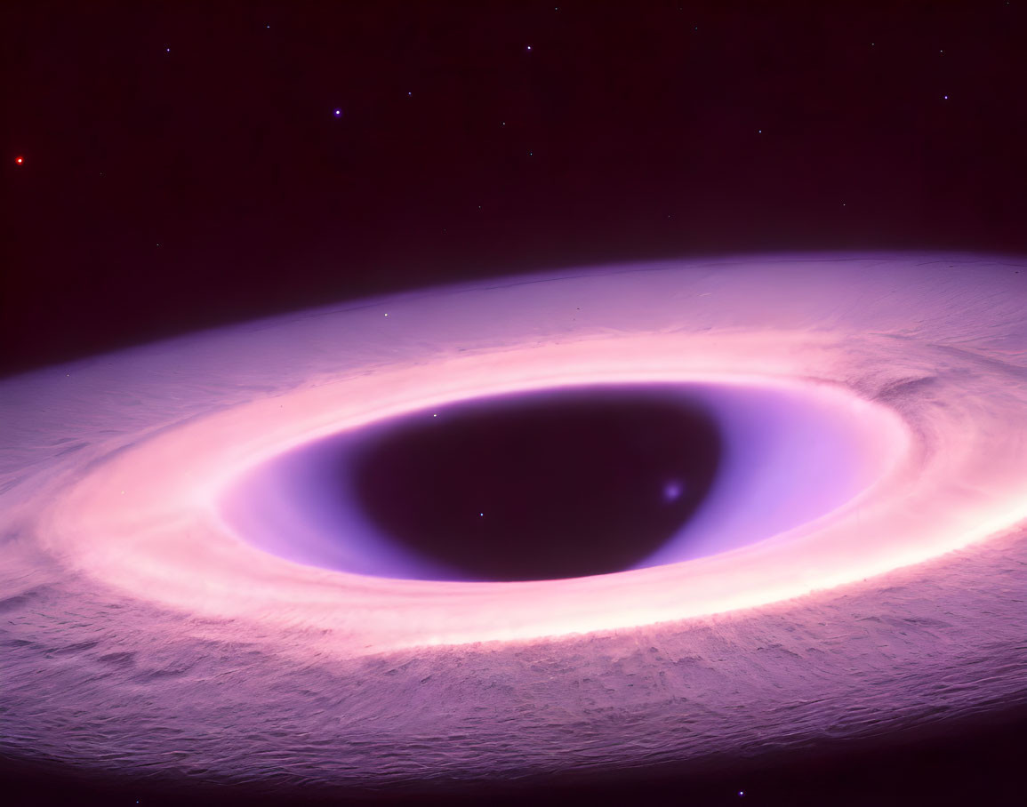 Black Hole Surrounded by Purple Accretion Disk in Starry Cosmos