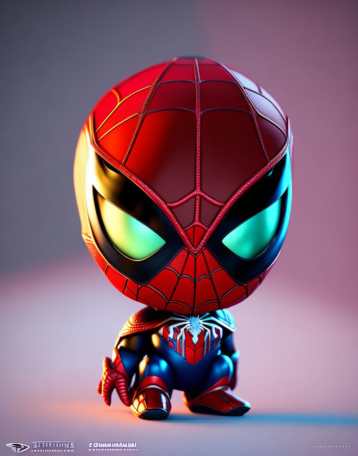 Spider-Man Collectible Figurine with Oversized Head and Vibrant Costume