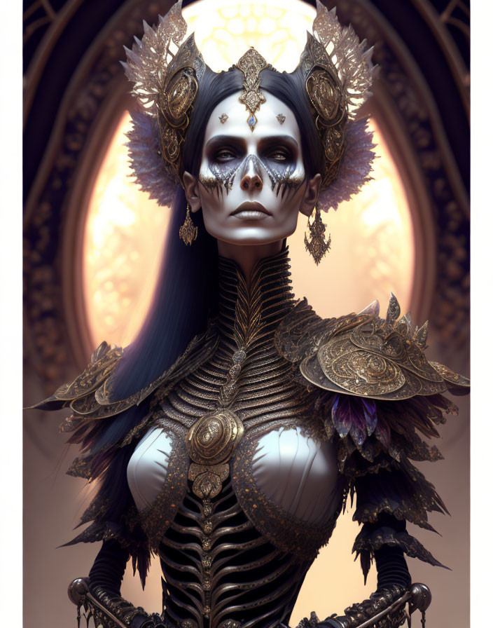 beautiful skeleton woman