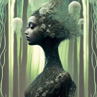 Surreal Ethereal Figure in a Mystical Forest Setting