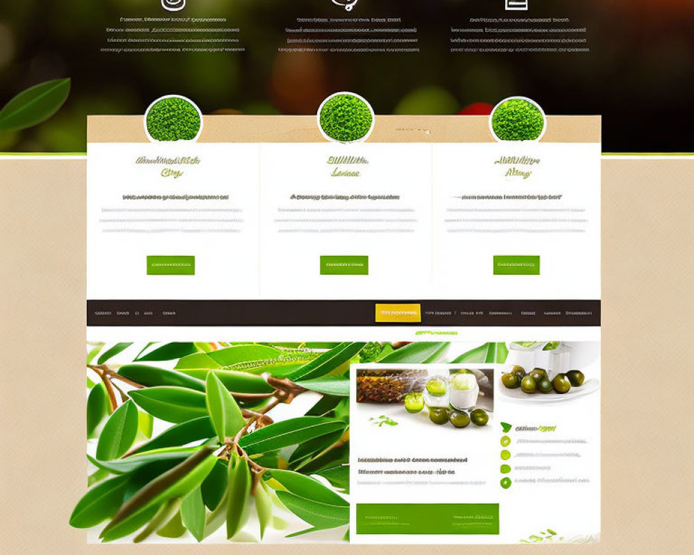 Food and Beverage Product Web Page Layout with Liquid Pouring Banner