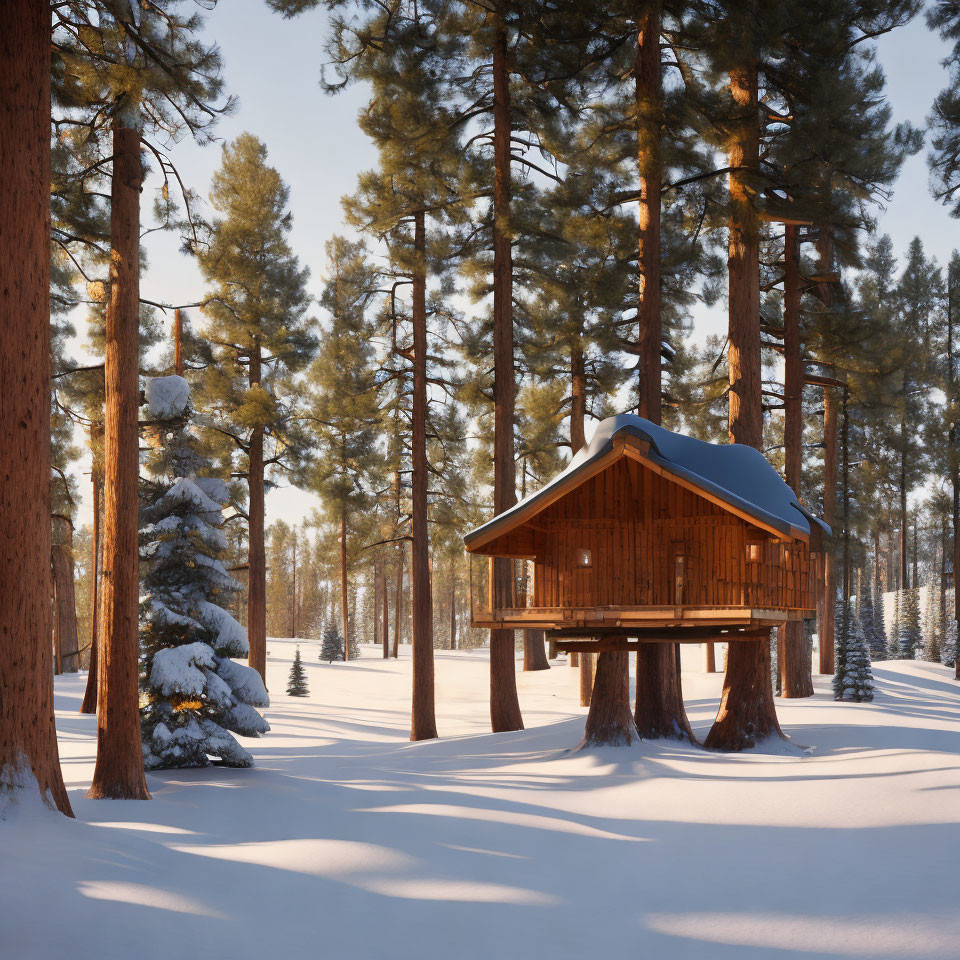 Snowy Treehouse 