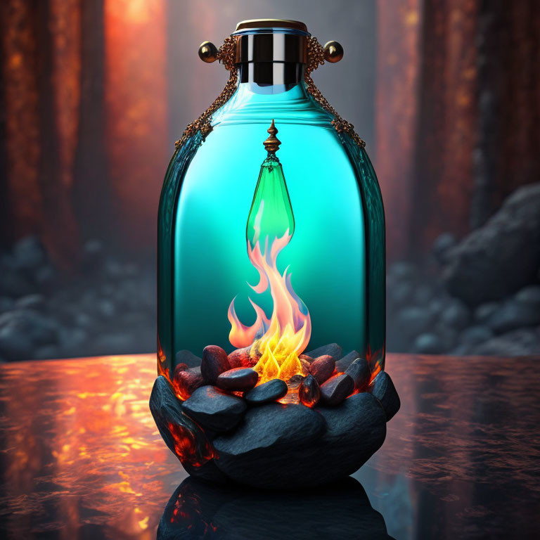 Glass fire