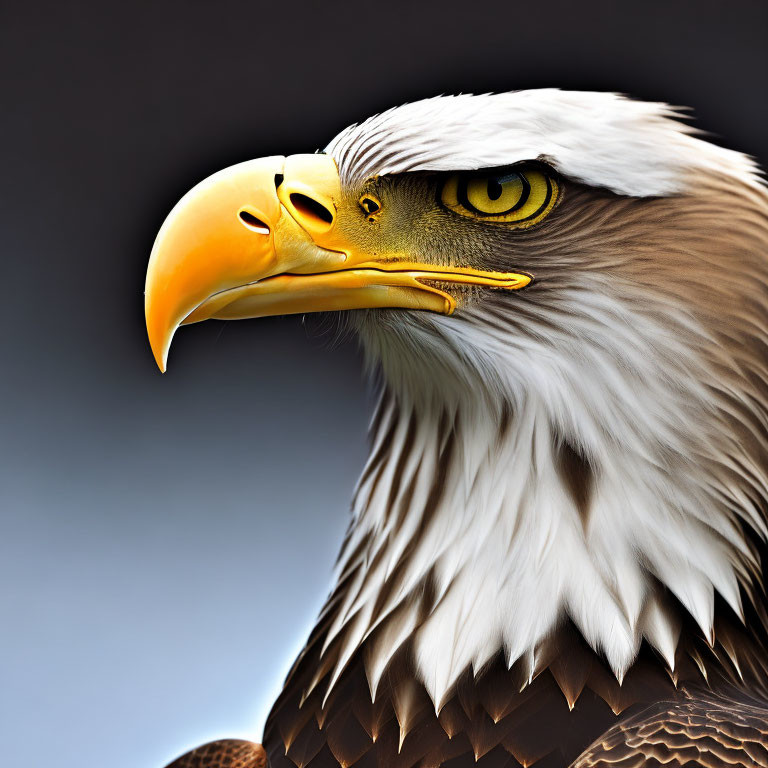 Bald Eagle Close-Up: Sharp Beak, Intense Yellow Eyes