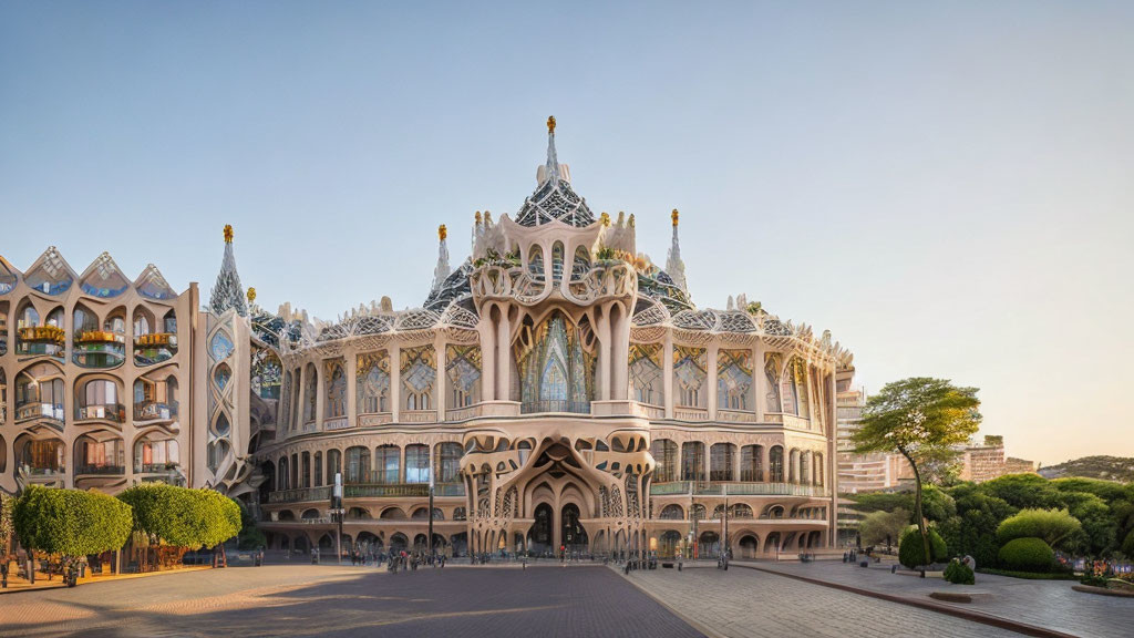 Ornate Gothic-style building with large arched windows