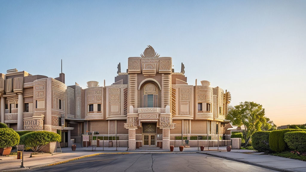 Elaborate Traditional Architecture Against Clear Sky