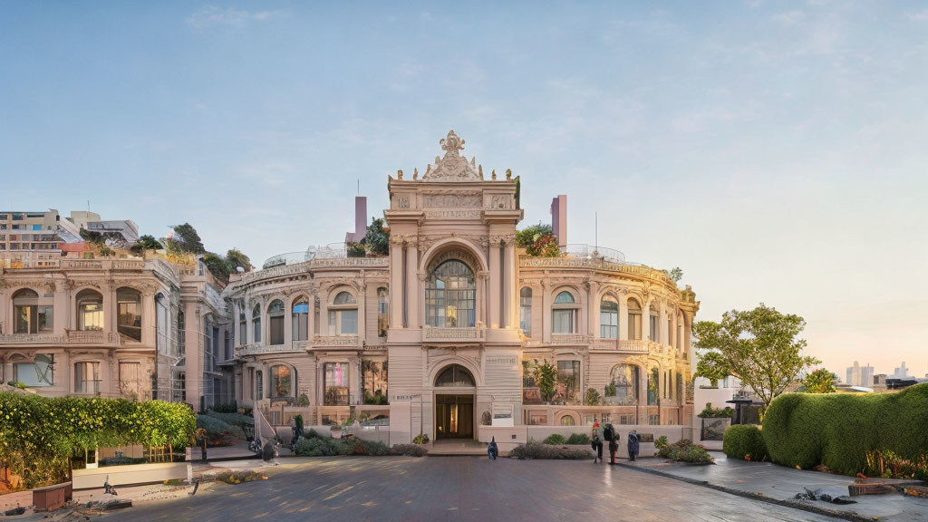 Ornate historic building with classical architecture and elaborate decorations