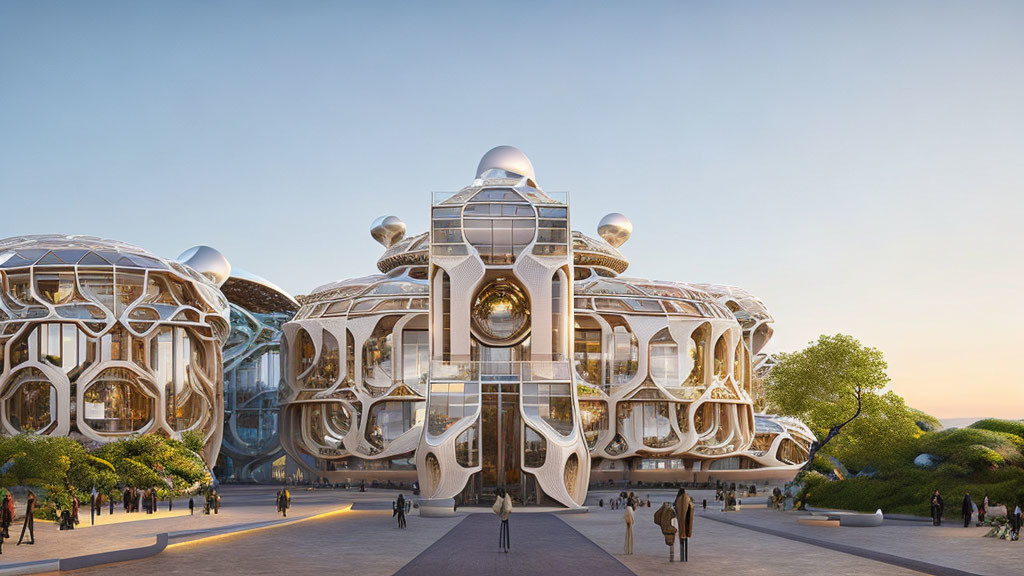 Organic Design: Futuristic Building with Spherical Structures