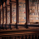 Traditional Library with Wooden Bookshelves & Cozy Seating