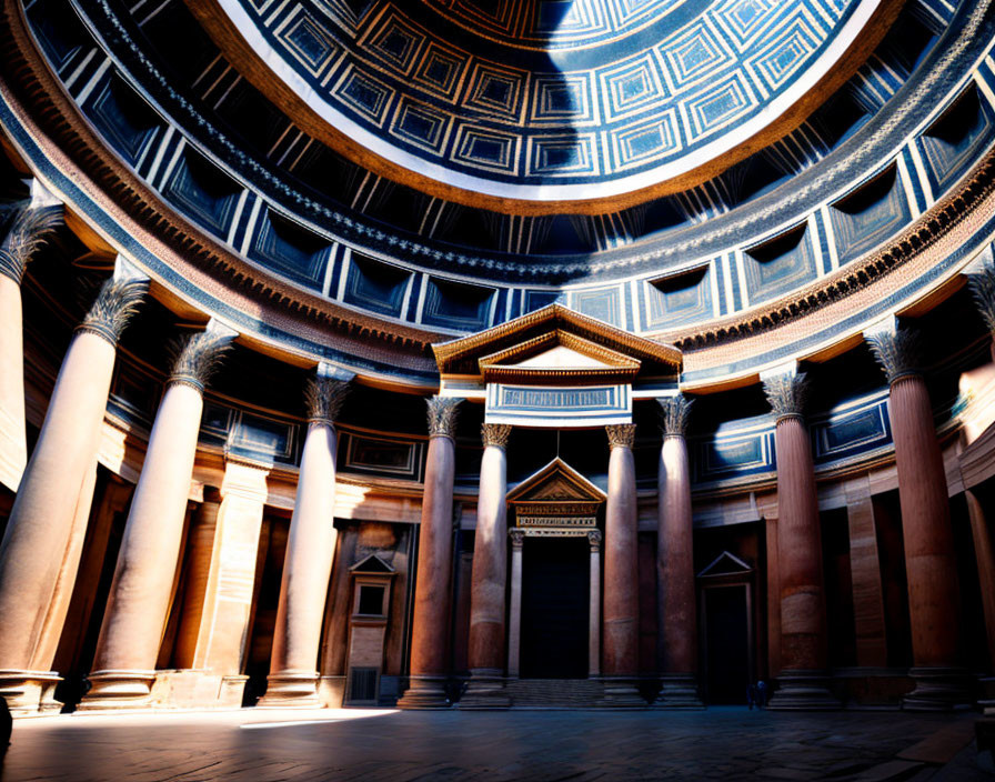 Classical architecture with ornate columns and grand dome