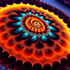 Colorful Fractal Image with Spiraling Pattern and Detailed Design