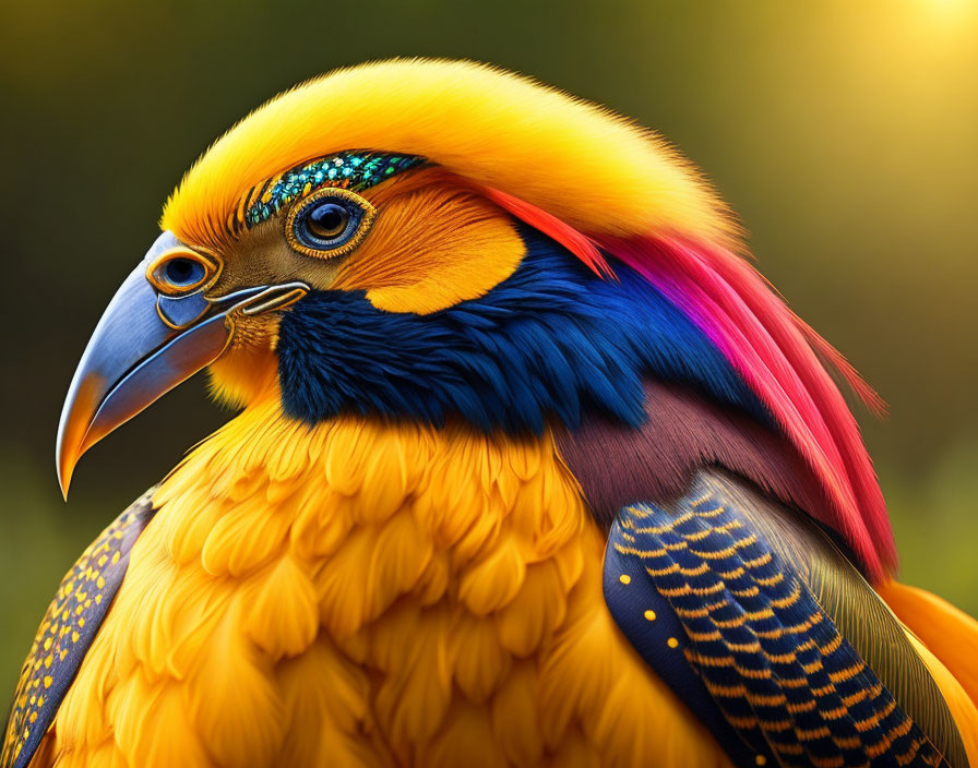 Colorful Mandarin Duck Close-Up with Detailed Feather Patterns