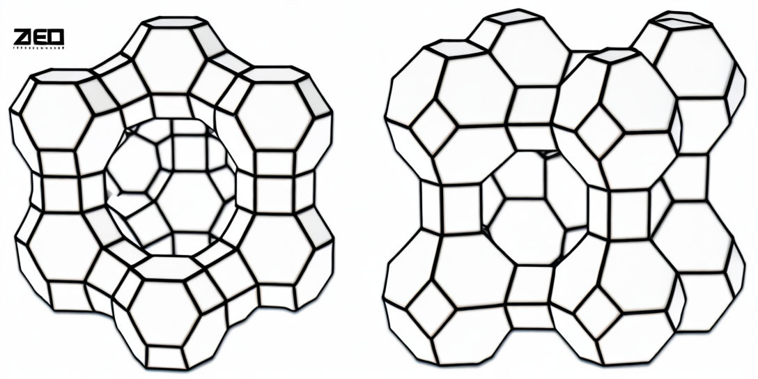 Interconnected 3D Hexagonal Structures on White Background