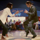 Elegant Ballroom Dancing Scene with Lively Couples and Clapping Onlookers