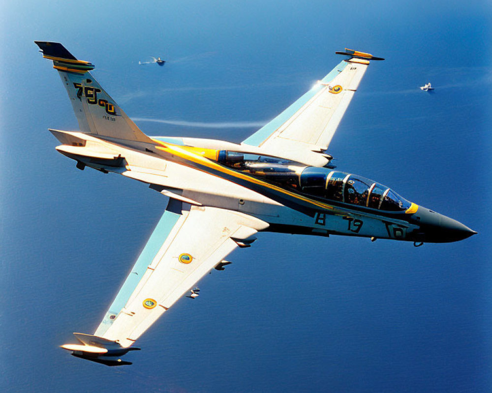 Blue Angels F/A-18 Hornets in Clear Blue Sky Aerial Formation