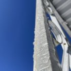 Detailed Translucent Crystal Against Blue Sky