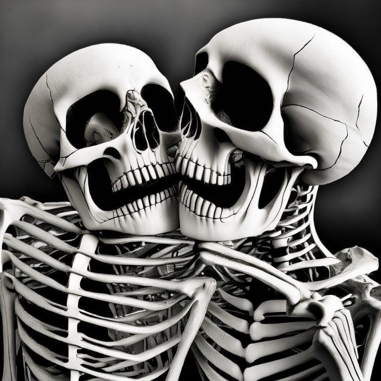 Monochromatic human skeletons in friendship pose