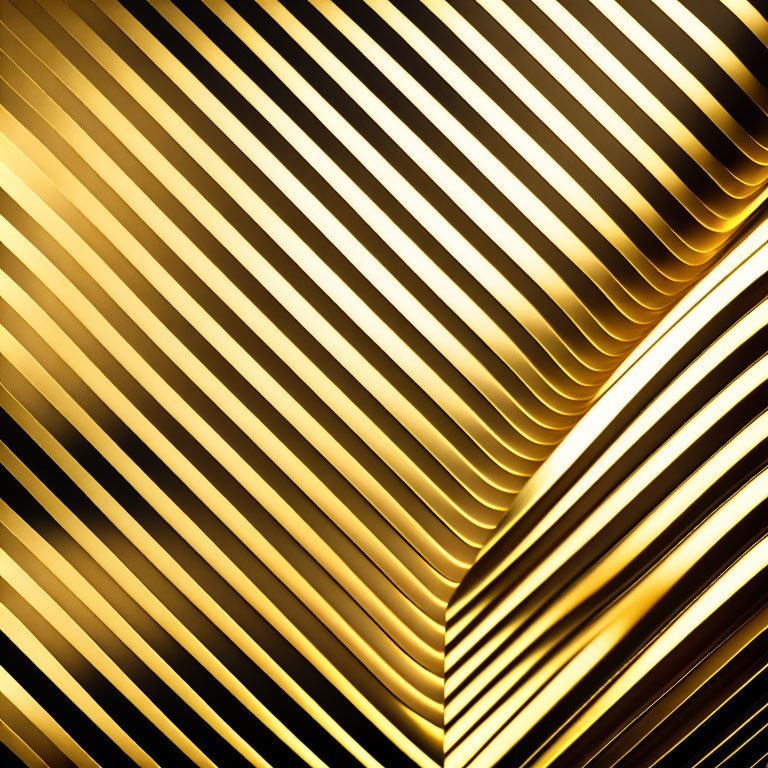 Golden gradient lines form abstract perspective pattern.