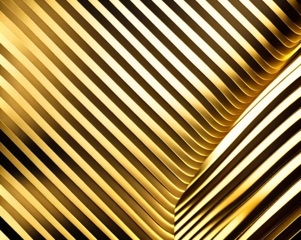 Golden gradient lines form abstract perspective pattern.