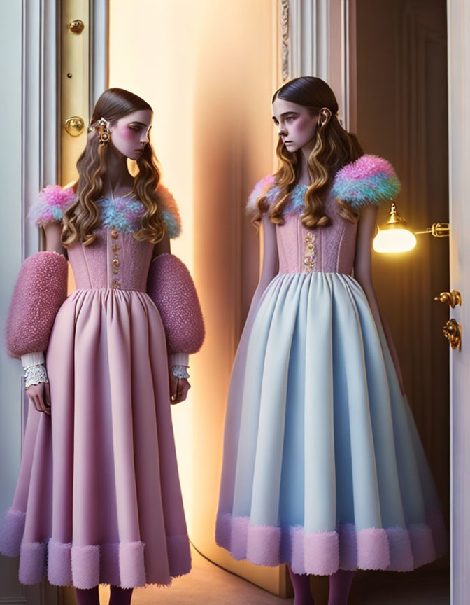 Vintage-inspired dresses in pastel colors by open door