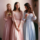 Vintage-inspired dresses in pastel colors by open door