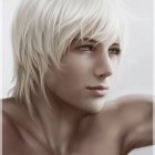 Blonde-Haired Man with Blue Eyes Digital Artwork