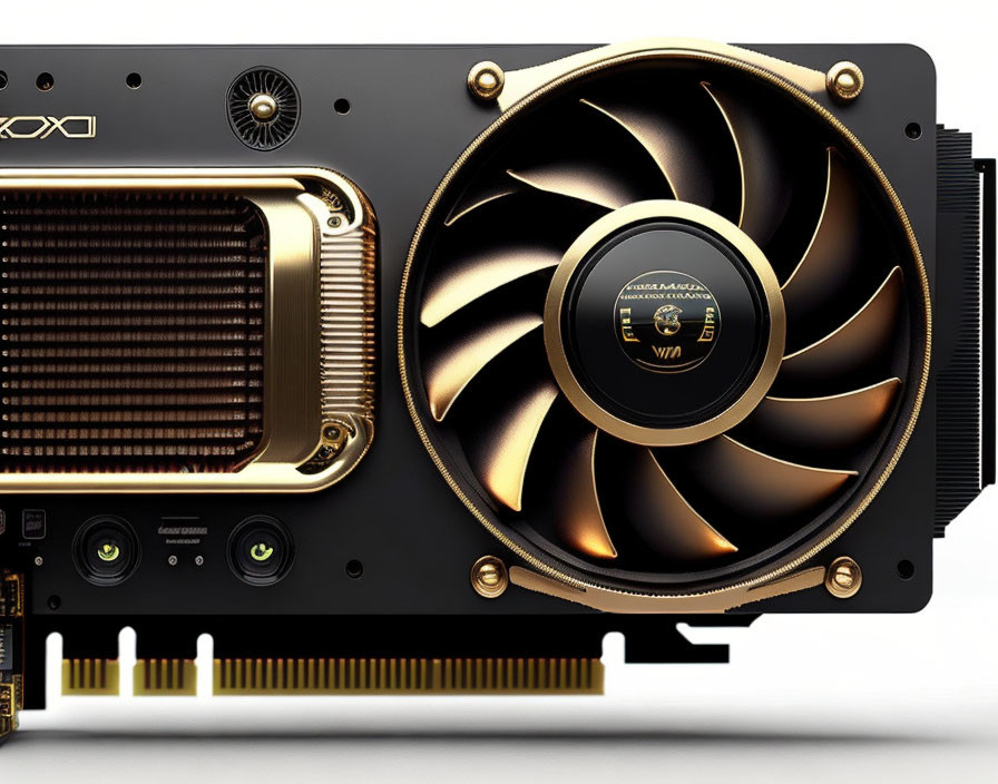 Detailed View of Modern Graphics Card Components