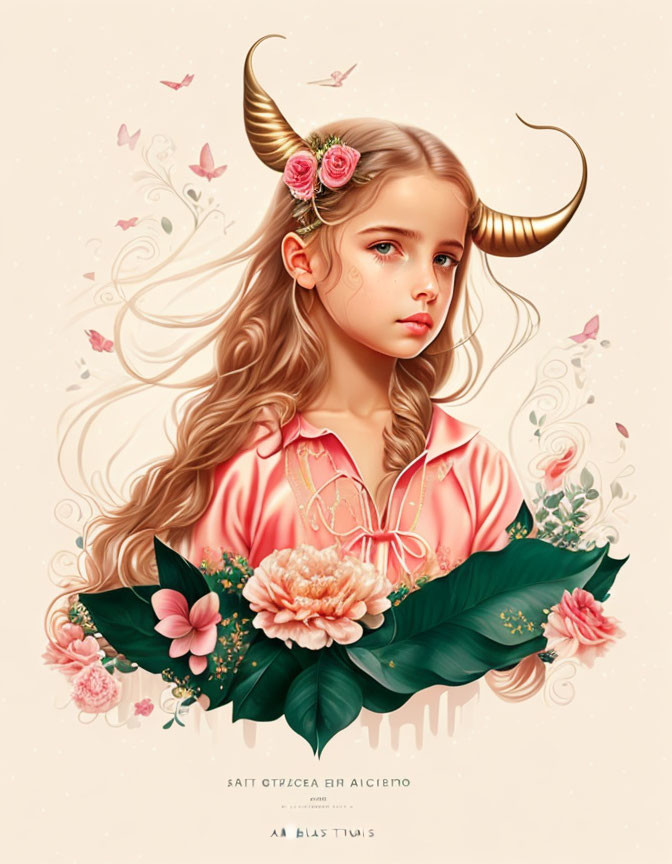 Girl en zodiac sign Taurus 