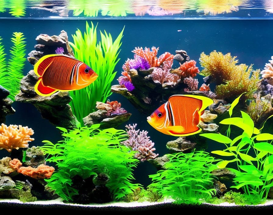 Vibrant Copperband Butterflyfish in Lush Aquarium