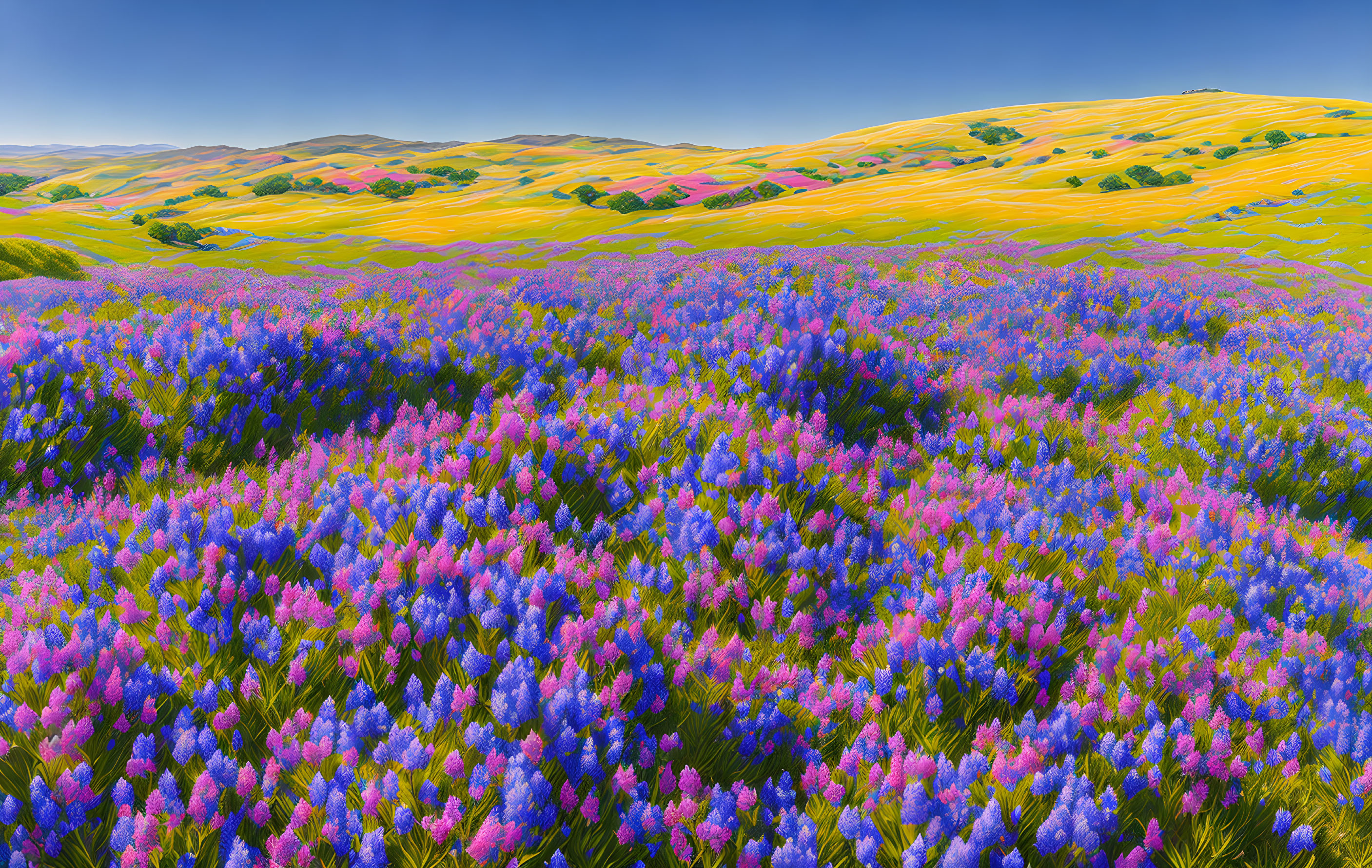 Bluebonnets in the hill country