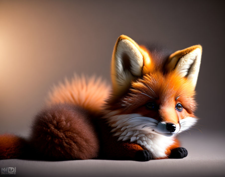 Detailed 3D Rendering of Red Fox with Vibrant Fur and Striking Eyes