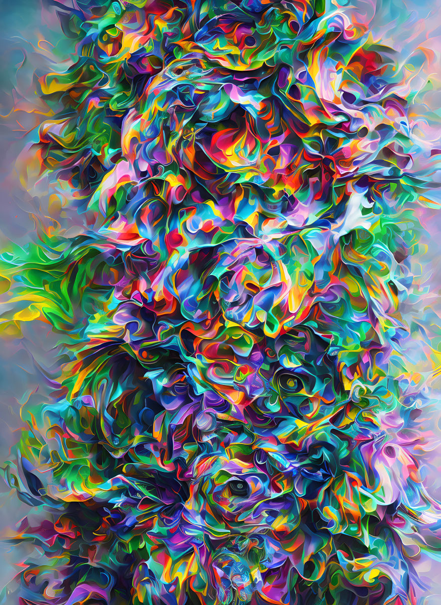 Colorful Swirling Patterns in Abstract Art