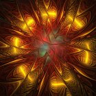 Colorful Floral Artwork with Backlit Stained Glass Effect